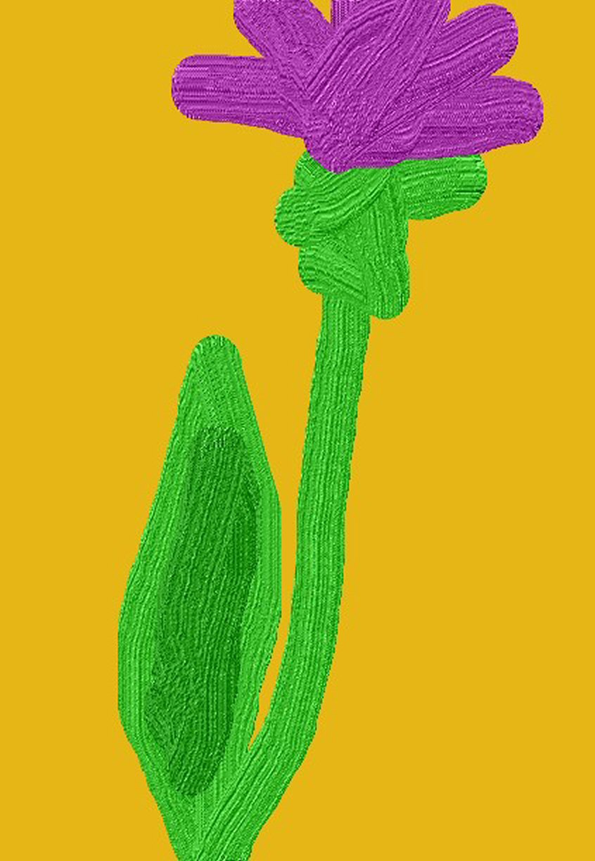 Purple Flower 2 by KJ Hannah Greenberg